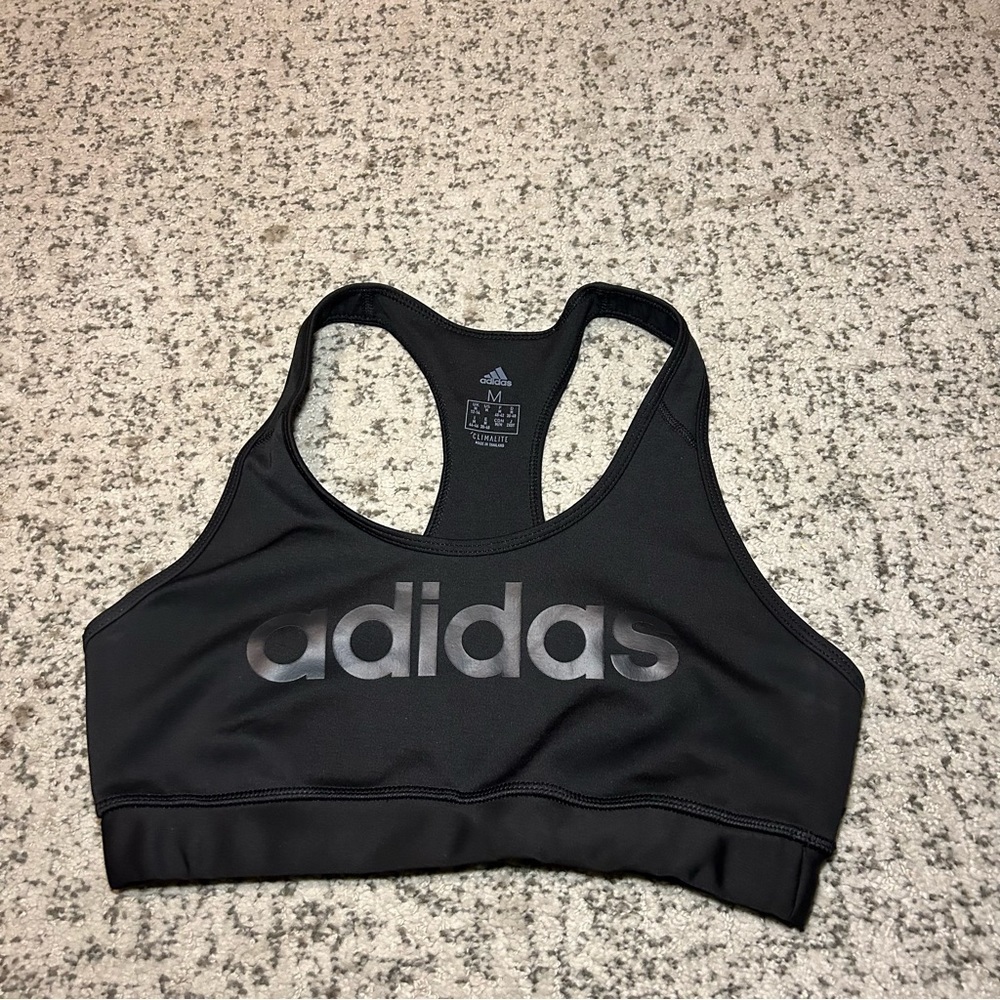 Adidas Climalite Black Seamless Sports Bra Size Medium